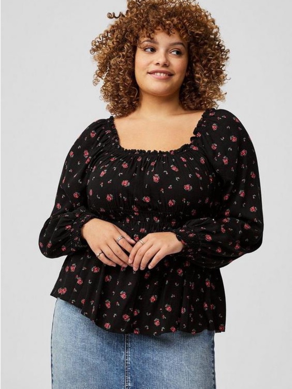 NWT Torrid Floral Long Sleeve Top Size 2X